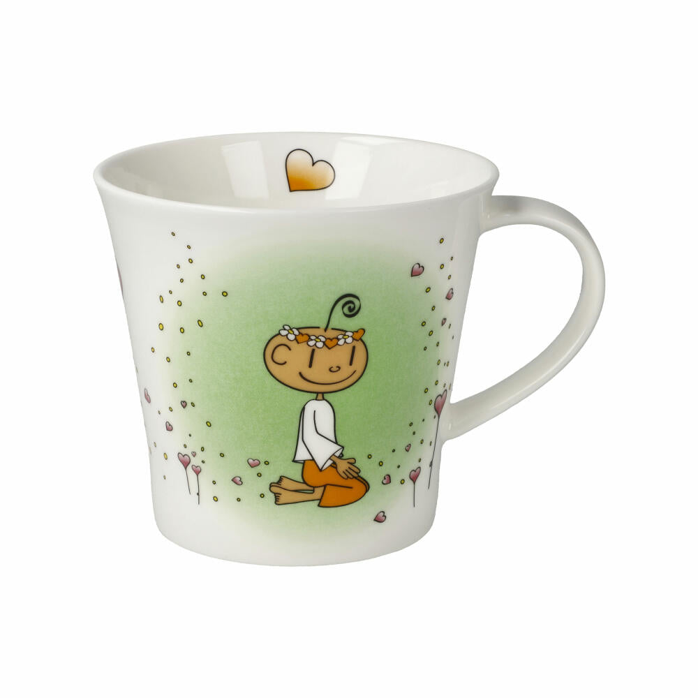 Goebel Coffee-/Tea Mug Der kleine Yogi - Danke, Fine Bone China, Bunt, 350 ml, 54103211
