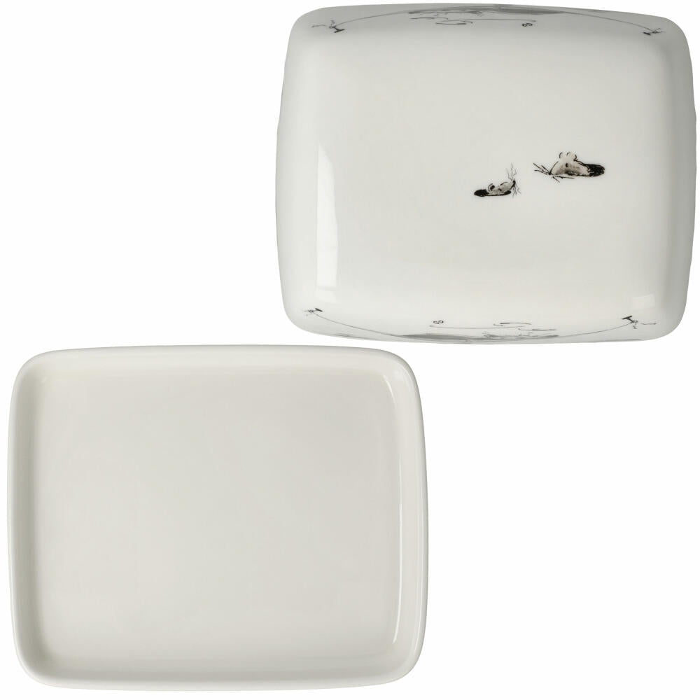 Goebel Dose Mittagspäuschen, Fine Bone China, Bunt, 14 x 11.5 cm, 26500421