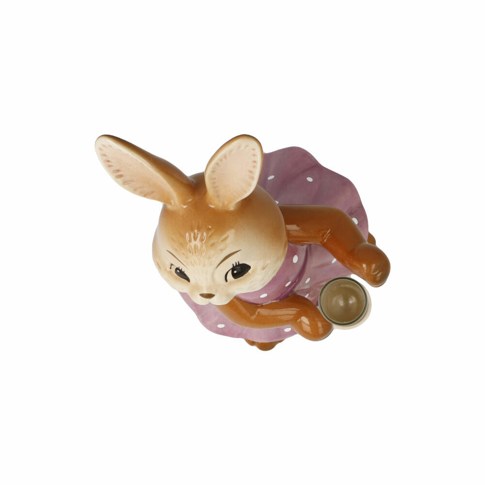 Goebel Figur Hasenmädchen mit Vase - Lass Blumen sprechen, Ostern, Steingut, Bunt, 14.5 cm, 66846151