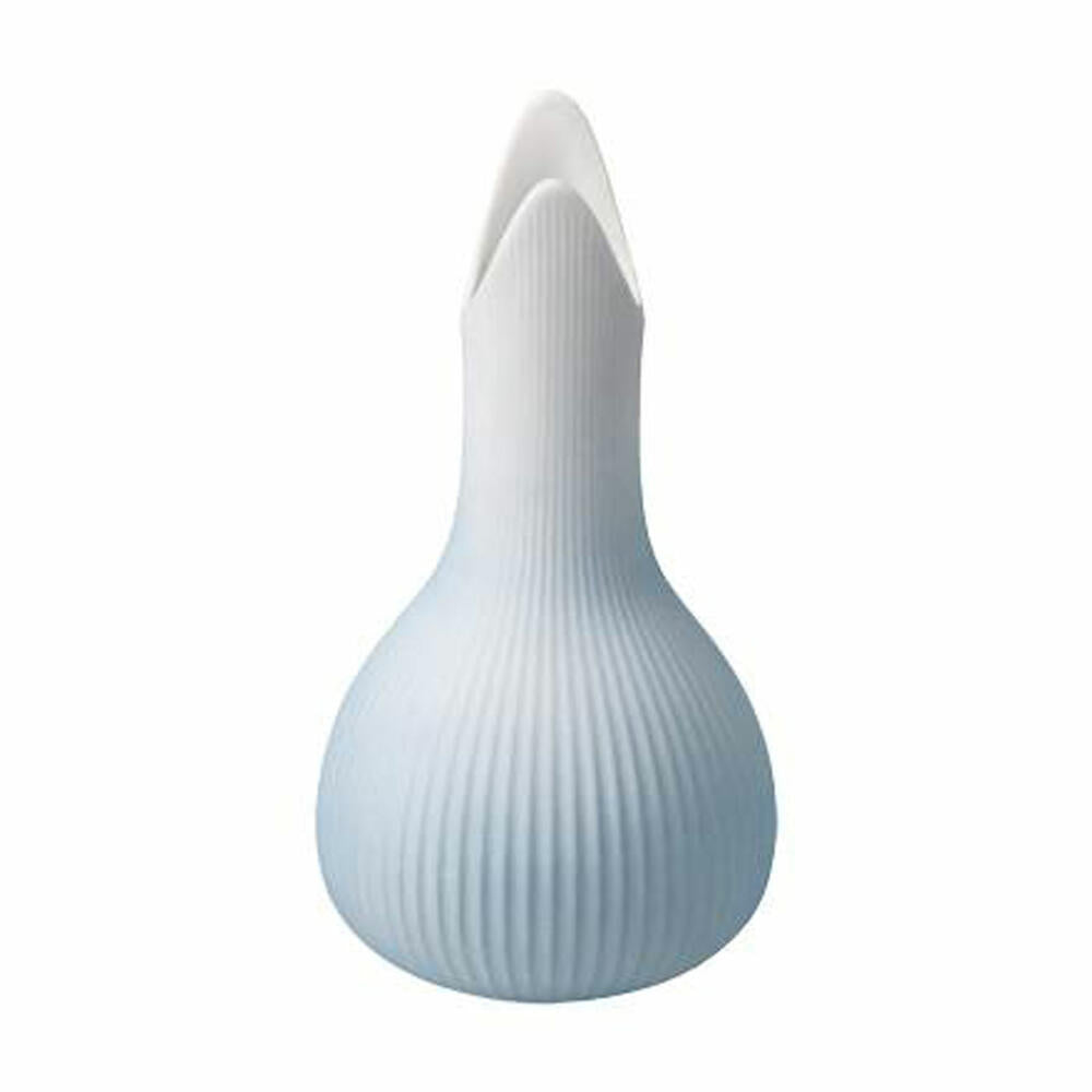 Goebel Vase Studio 8 - Raindrop Ice, flower vase, decorative vase, bisque porcelain, ice blue, H 15 cm, 26600061