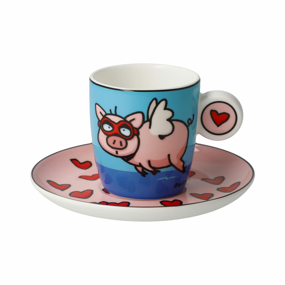Goebel Espressotasse Ed Eck- When Pigs Fly, Fine Bone China, Bunt, 100 ml, 67200201
