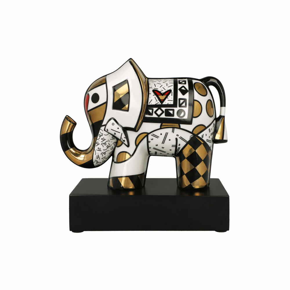 Goebel Figur Romero Britto - Golden Great India 2, Porzellan, Gold, 22 cm, 66453341