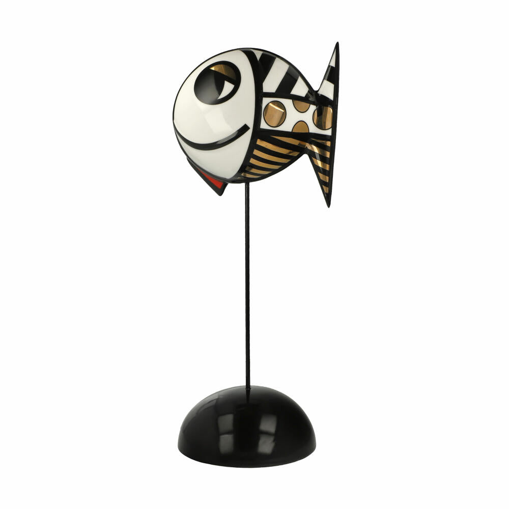 Goebel Figur Romero Britto - Golden Deeply in Love 1, Porzellan, Goldfarben, 28.5 cm, 66453351