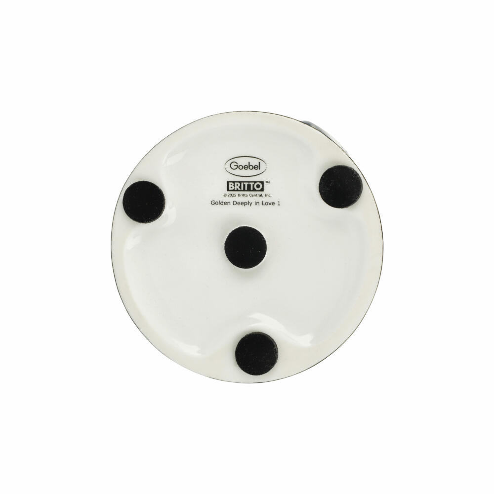 Goebel Figur Romero Britto - Golden Deeply in Love 1, Porzellan, Goldfarben, 28.5 cm, 66453351