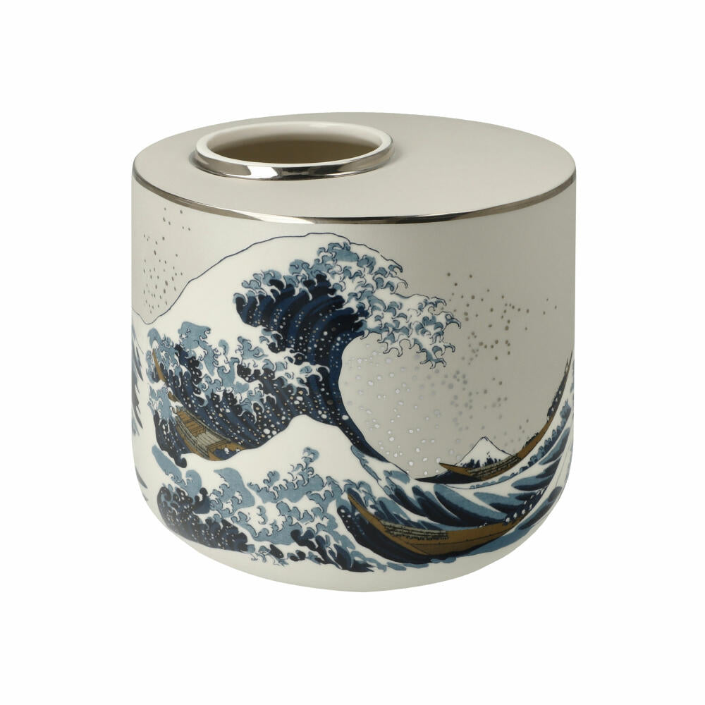Goebel Vase Hokusai- Die Große Welle, Porzellan, Bunt, 16 cm, 67075111