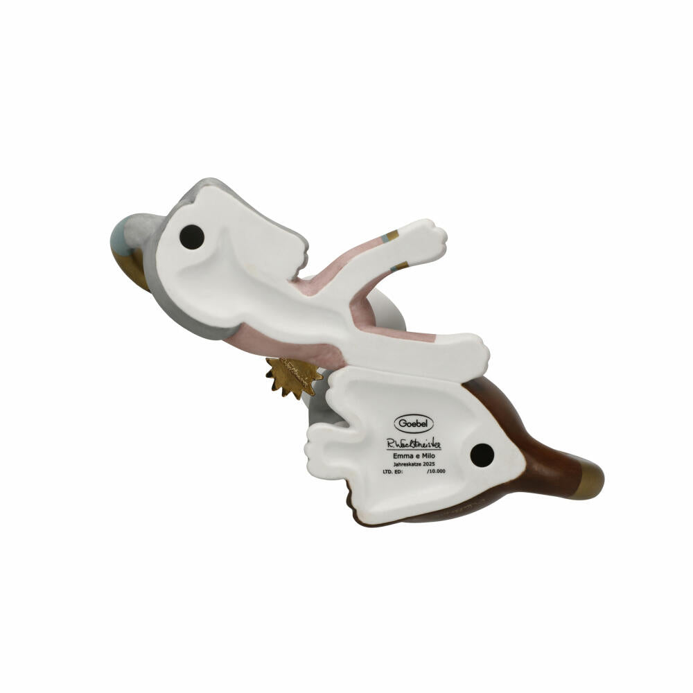 Goebel Figur Rosina Wachtmeister - Emma e Milo Jahreskatze 2025, Porzellan, Bunt, 17 cm, 31343091