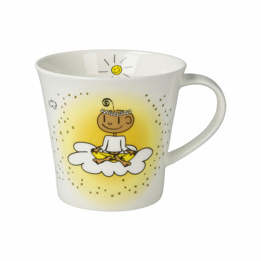 Goebel Coffee-/Tea Mug Der kleine Yogi - Dein Lächeln, Fine Bone China, Bunt, 350 ml, 54103231