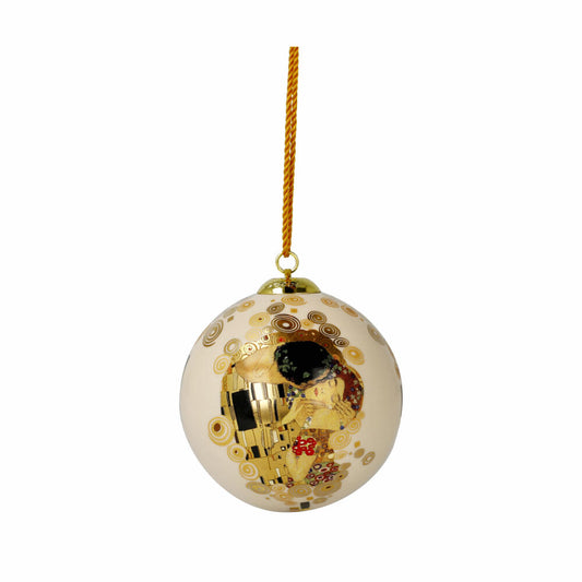 Goebel Christbaumkugel Gustav Klimt - Kuss, Porzellan, Bunt, 7.5 cm, 67075251