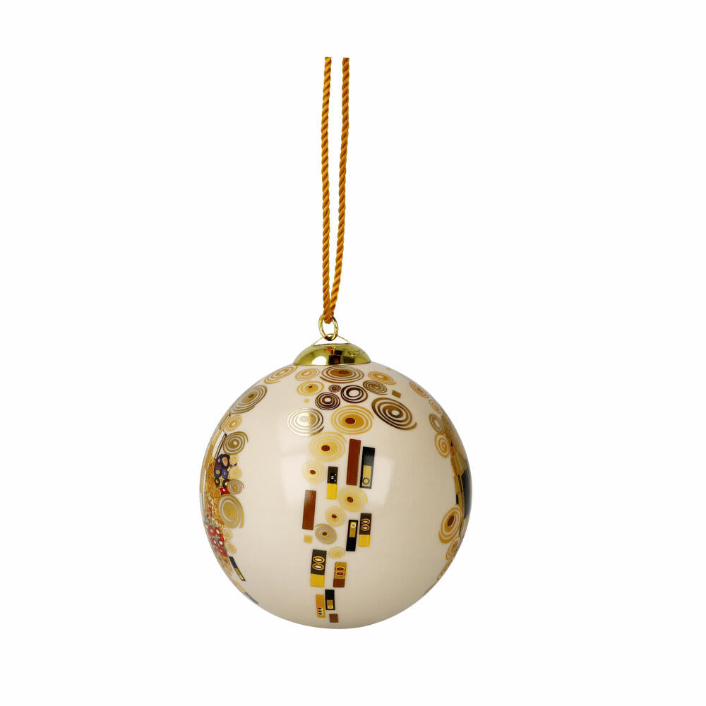Goebel Christbaumkugel Gustav Klimt - Kuss, Porzellan, Bunt, 7.5 cm, 67075251