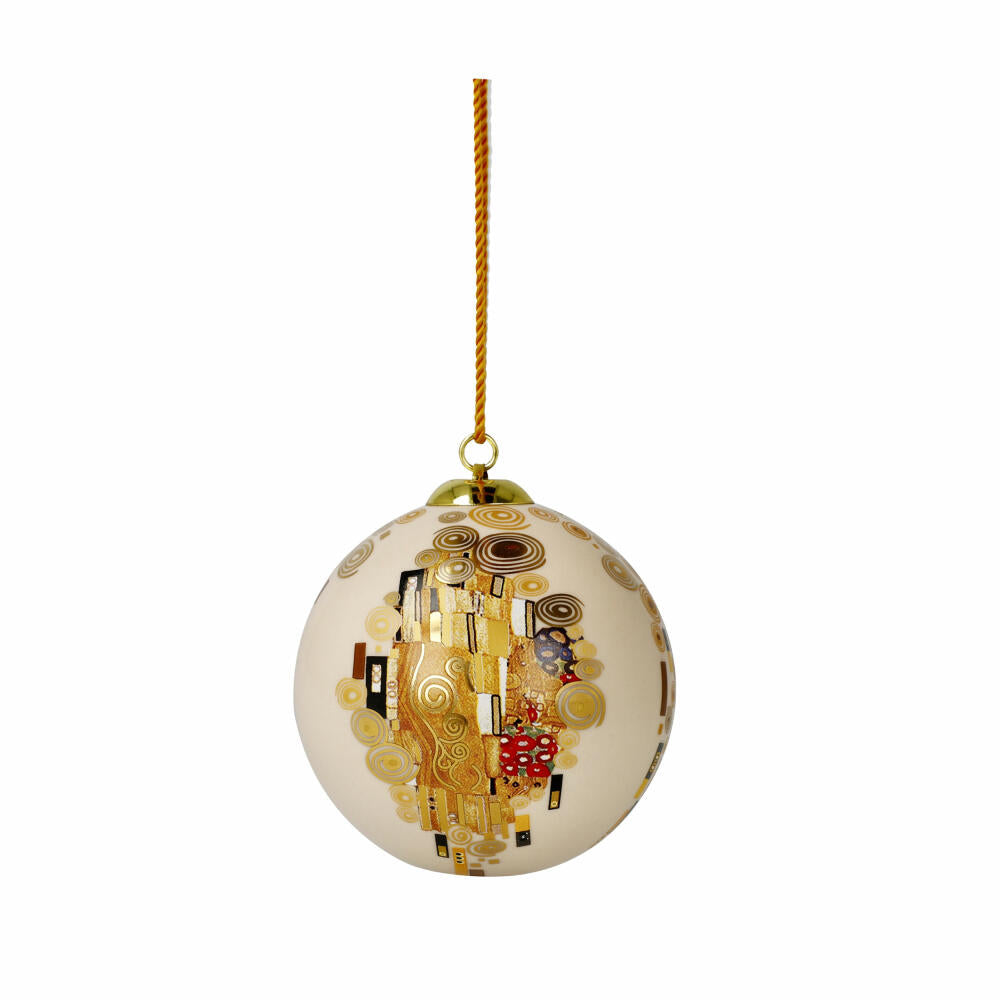 Goebel Christbaumkugel Gustav Klimt - Kuss, Porzellan, Bunt, 7.5 cm, 67075251