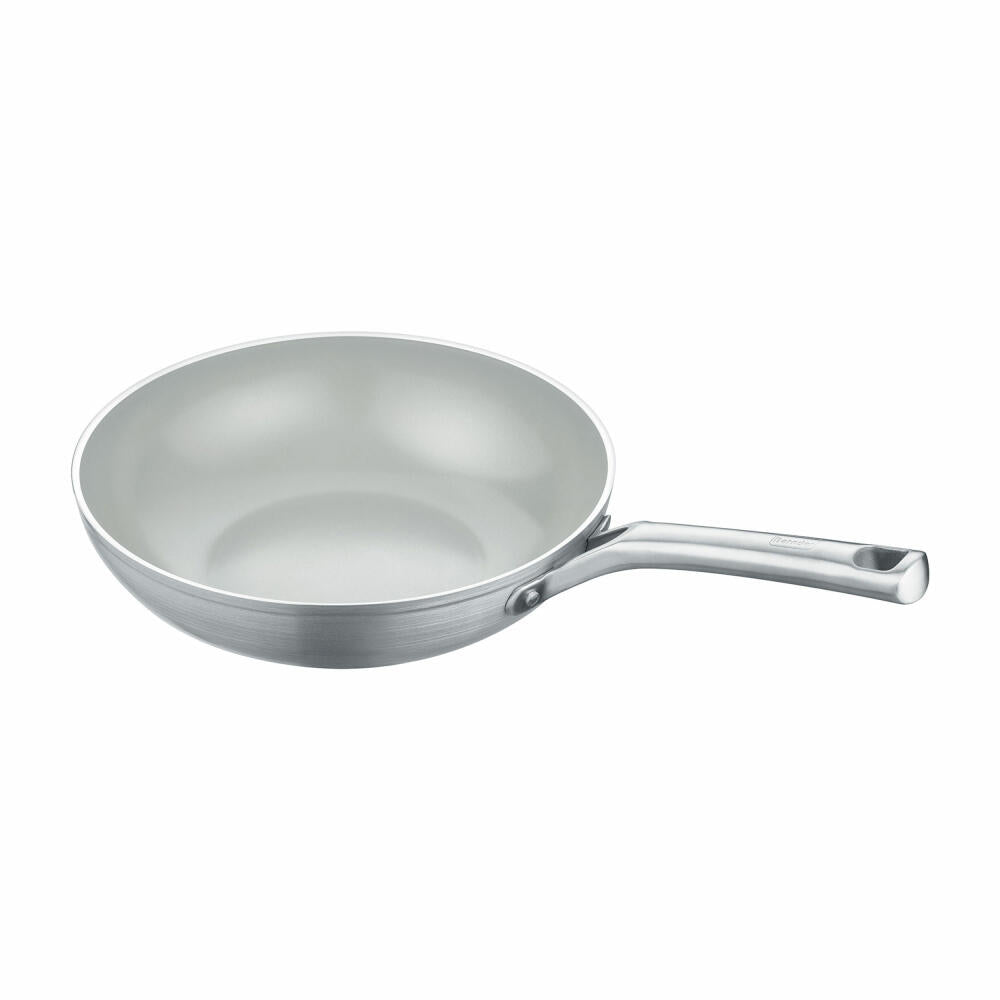 Berndes b.free veggie wok, wok pan, wok pan, suitable for induction, recycled aluminum, gray, Ø 28 cm, 0008634328