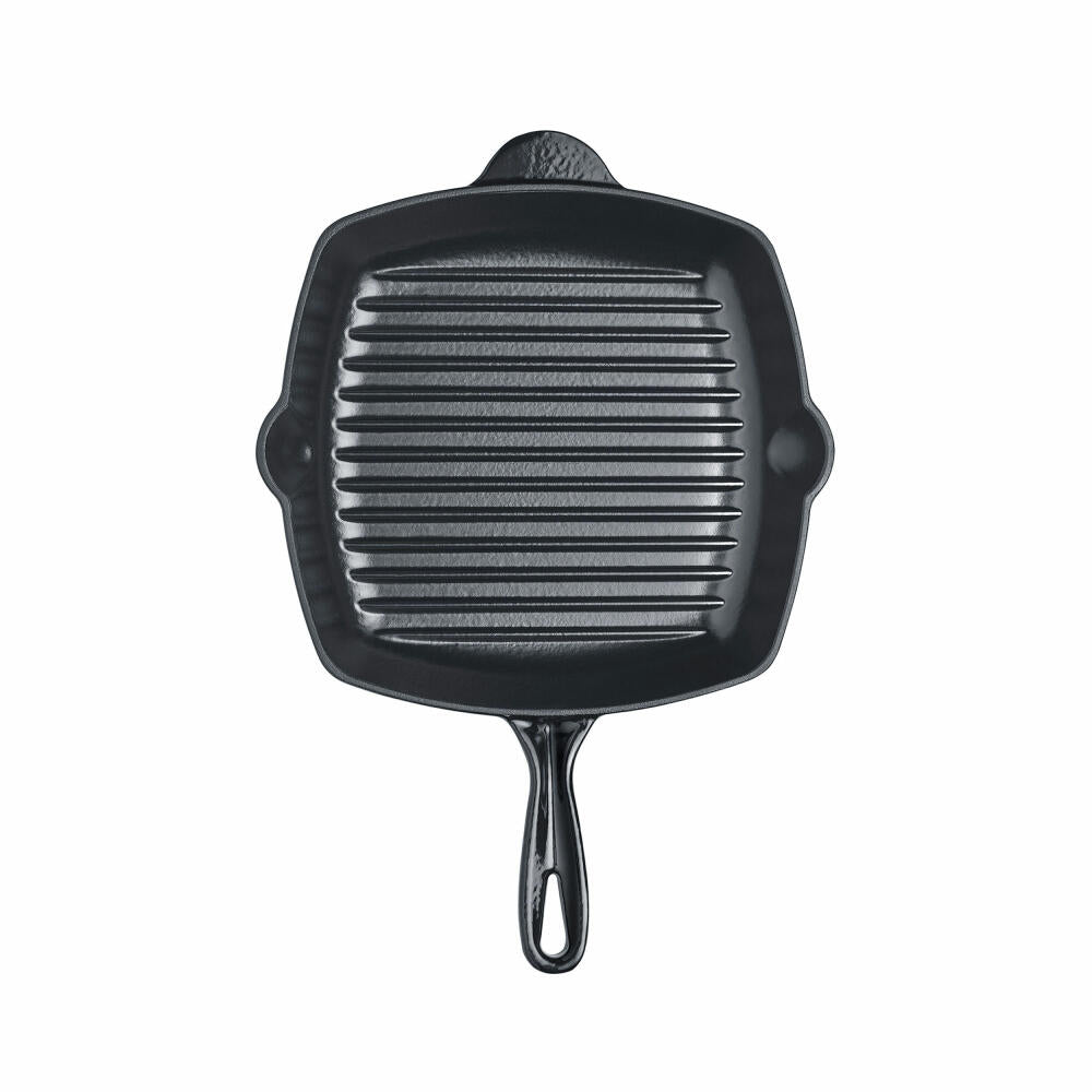 Berndes b.iron Grillpfanne, Pfanne, Induktionsgeeignet, Gusseisen, Schwarz / Grau, 27 x 27 cm, 034233