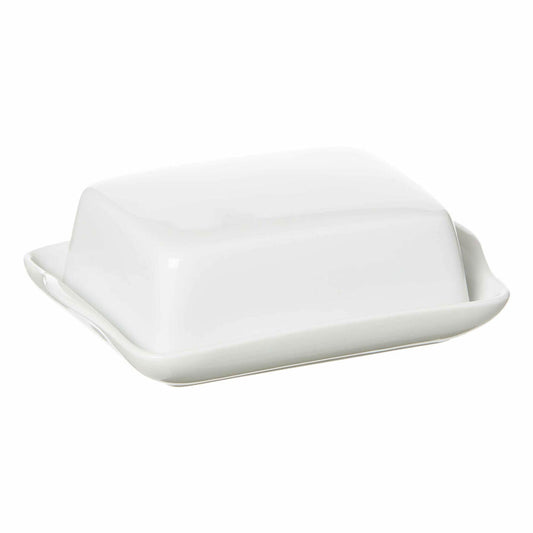 Ritzenhoff &amp; Breker Bianco butter dish, butter dish, butter container, tableware, porcelain, white, 18 cm, 78589