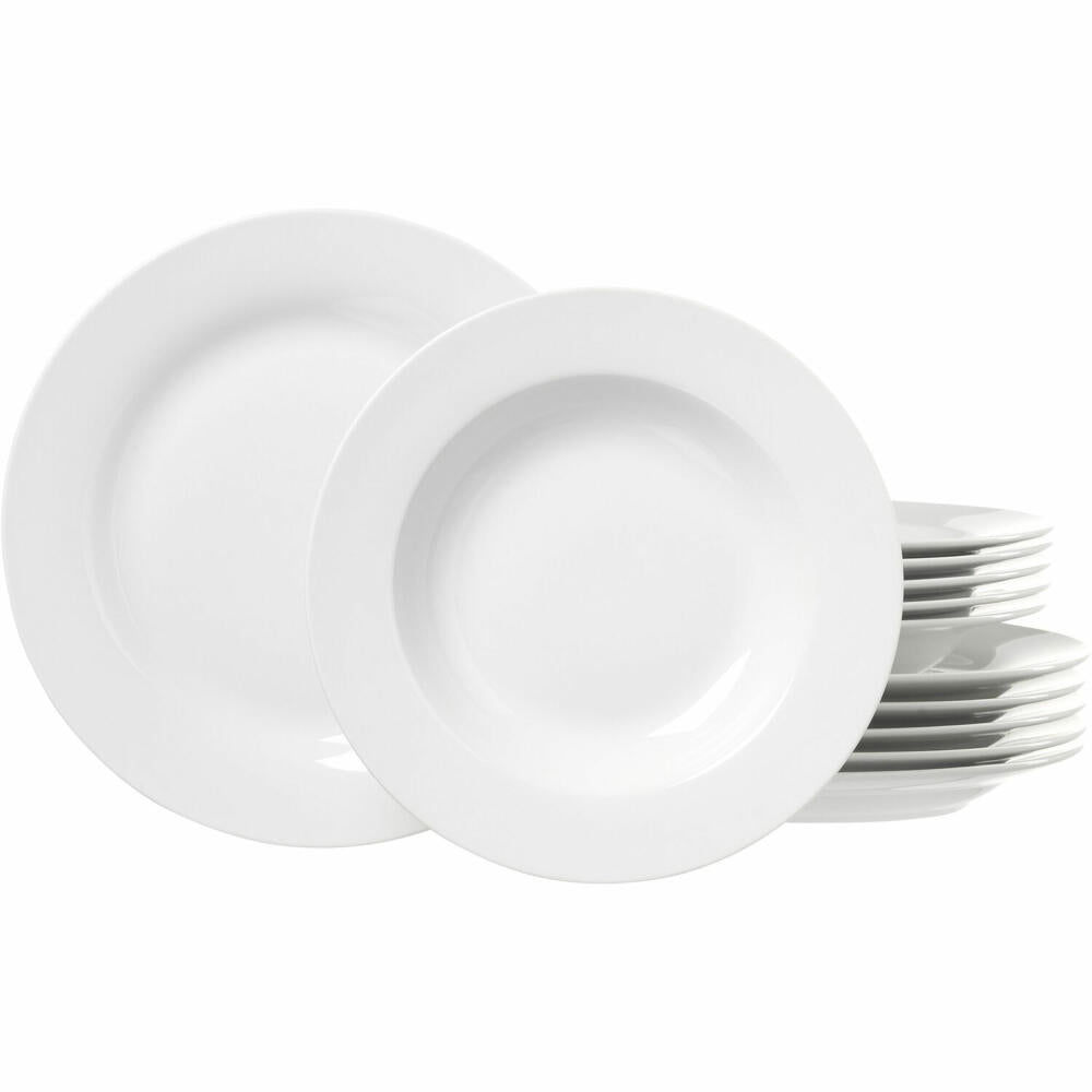 Ritzenhoff &amp; Breker Bianco dinner service, 12-piece, tableware set, service, porcelain, white, 79463