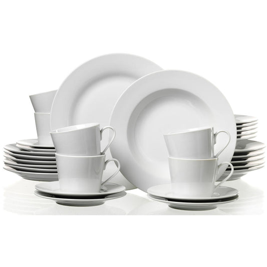 Ritzenhoff &amp; Breker BIANCO combination service 30-piece, tableware set, service, round, porcelain, white, 97252