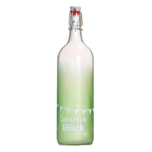 Ritzenhoff &amp; Breker Cool Summer bottle, preserving jar, swing top, green, 1 L, 173420