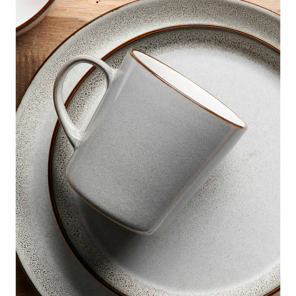 Ritzenhoff &amp; Breker coffee mug set Visby, set of 6, coffee mug, cup, stoneware, grey, 400 ml, 318289