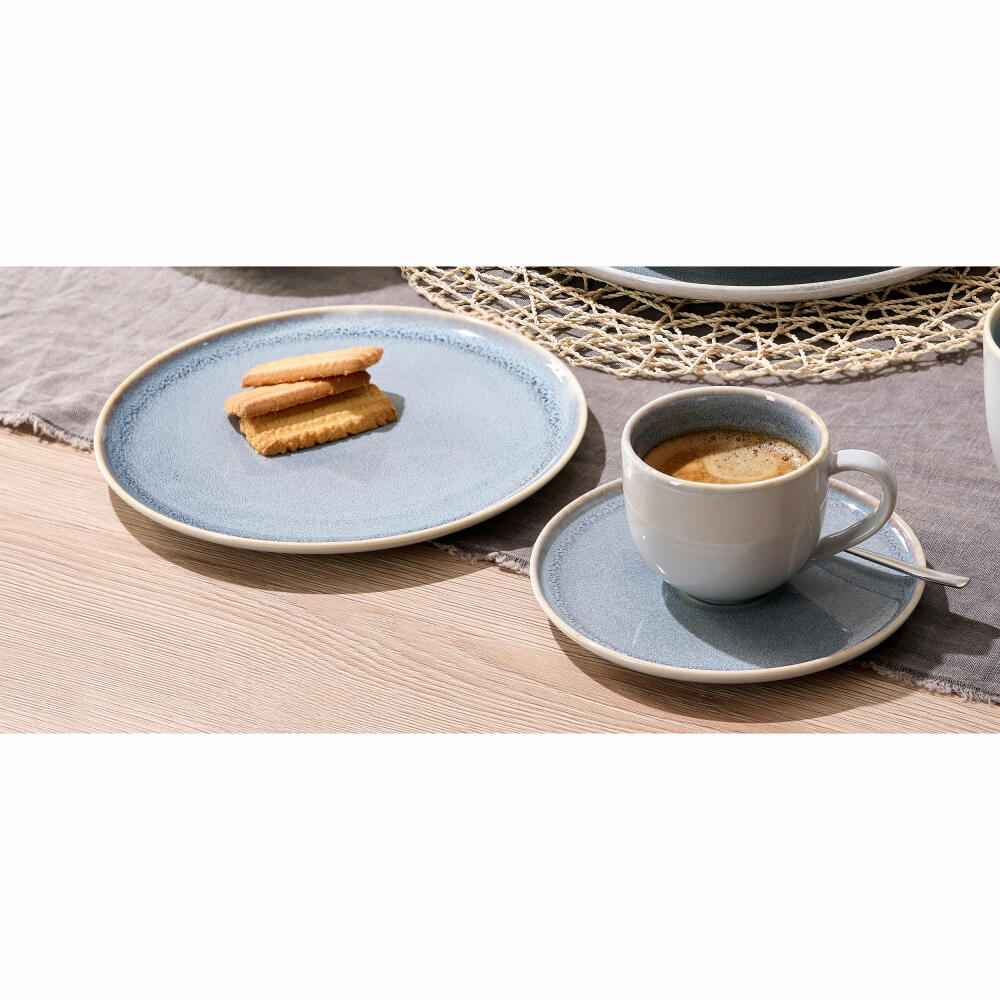 Ritzenhoff &amp; Breker coffee service Skagen Stone, 12-piece, coffee service, tableware set, porcelain, grey blue, 318319