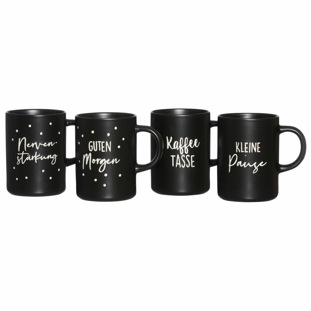 Ritzenhoff &amp; Breker coffee mug set Svart, 4-piece, coffee mug, cup, porcelain, black, 390 ml, 318418