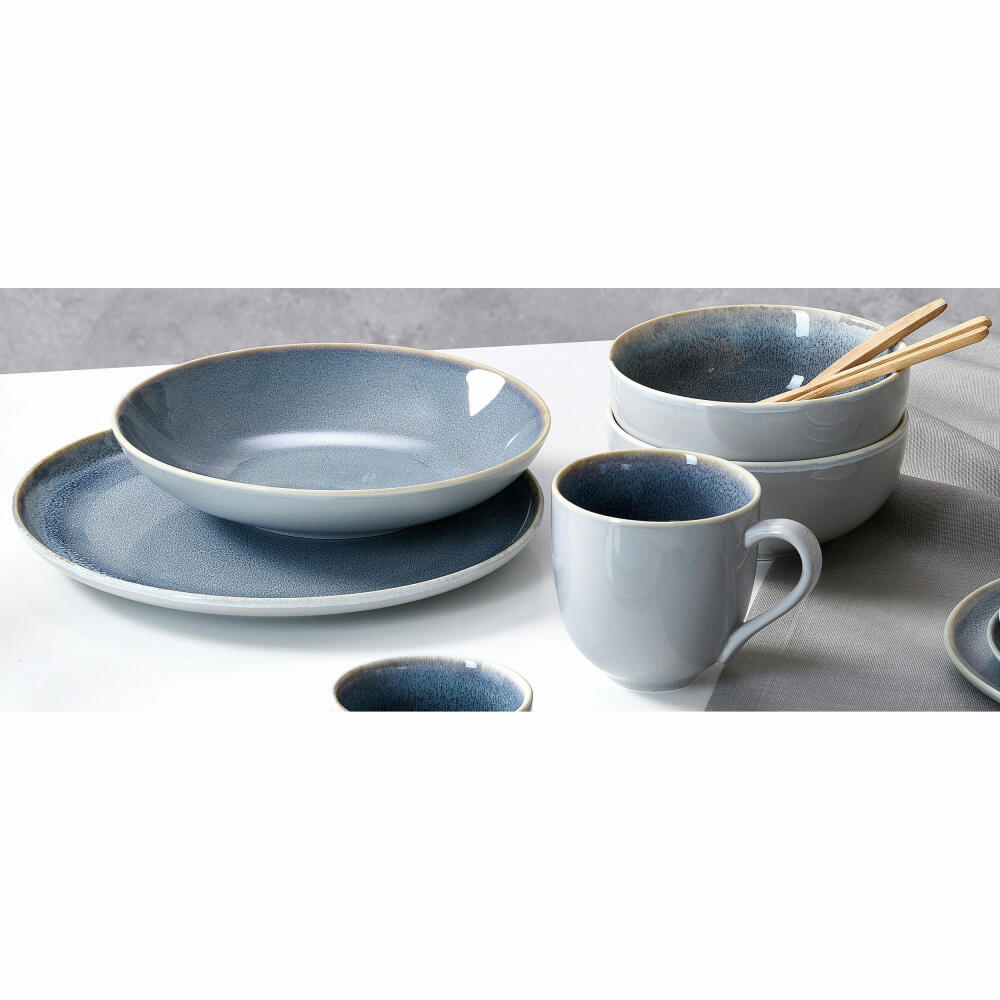 Ritzenhoff &amp; Breker combination service Skagen Stone, 12-piece, tableware set, service, porcelain, grey-blue, 318494