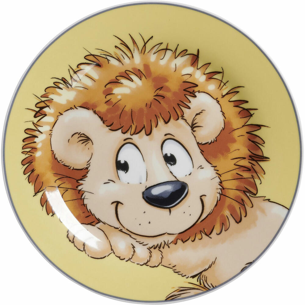 Ritzenhoff &amp; Breker Happy Zoo Plate Leo, Children's Plate, Dinner Plate, Children, Porcelain, 19 cm, 413212
