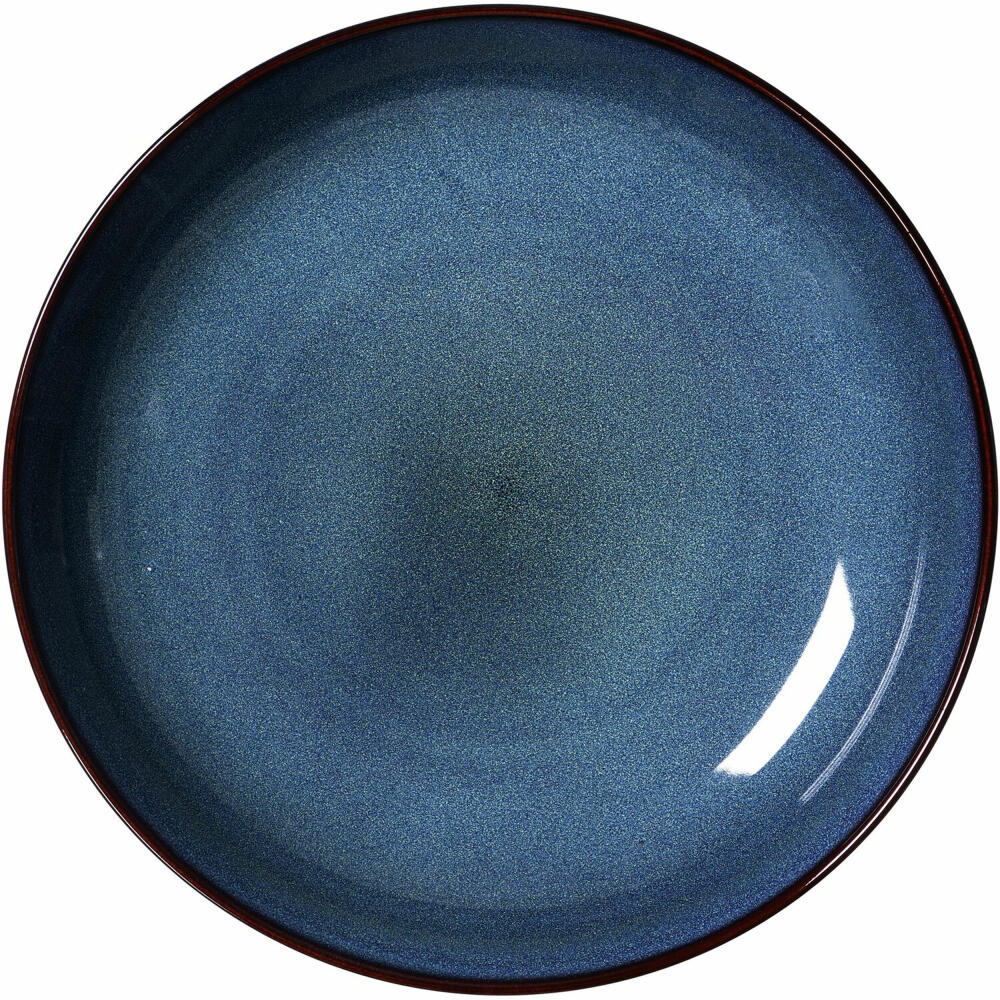 Ritzenhoff & Breker Bali Suppenteller, Pastateller, Tiefer Teller, Steinzeug, Blau, Ø 23 cm, 418330