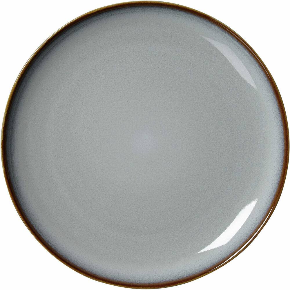 Ritzenhoff & Breker Portofino Teller, Dessertteller, Frühstücksteller, Steinzeug, Grau, Ø 20.5 cm, 418361