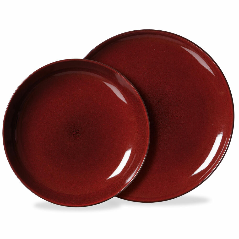 Ritzenhoff &amp; Breker dining set Gambia, 8-piece, table service, crockery set, service, stoneware, red, 420135