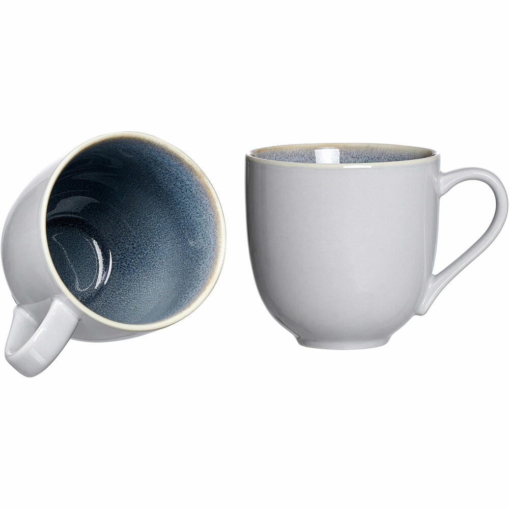 Ritzenhoff &amp; Breker Mug Skagen Stone, Coffee Mug, Tea Cup, Coffee Cup, Porcelain, Blue, 440 ml, 420166