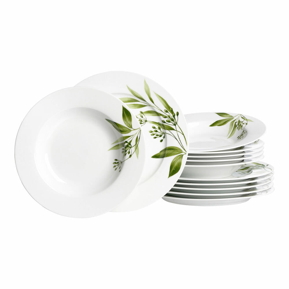 Ritzenhoff &amp; Breker dinner service Evora, 12-piece, tableware set, service, porcelain, white, 422467