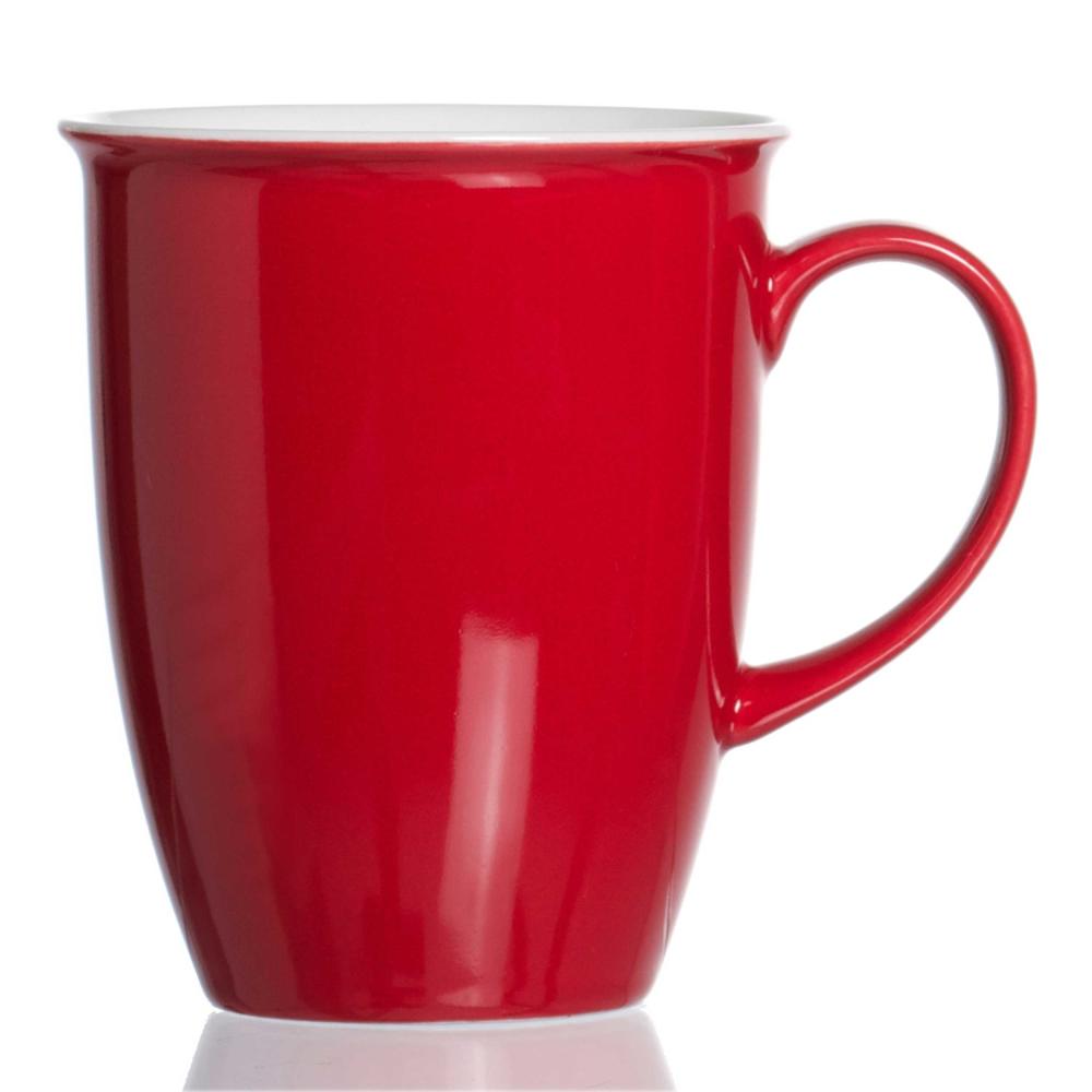 Ritzenhoff & Breker Doppio Kaffeebecher, Kaffee Becher, Tasse, Geschirr, Porzellan, Rot, 320 ml, 515534