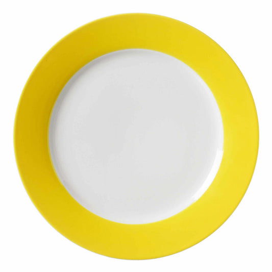 Ritzenhoff &amp; Breker Doppio Plate Flat, Serving Plate, Dinner Plate, Dinner Plate, Sun Yellow, Ø 27 cm, 538649