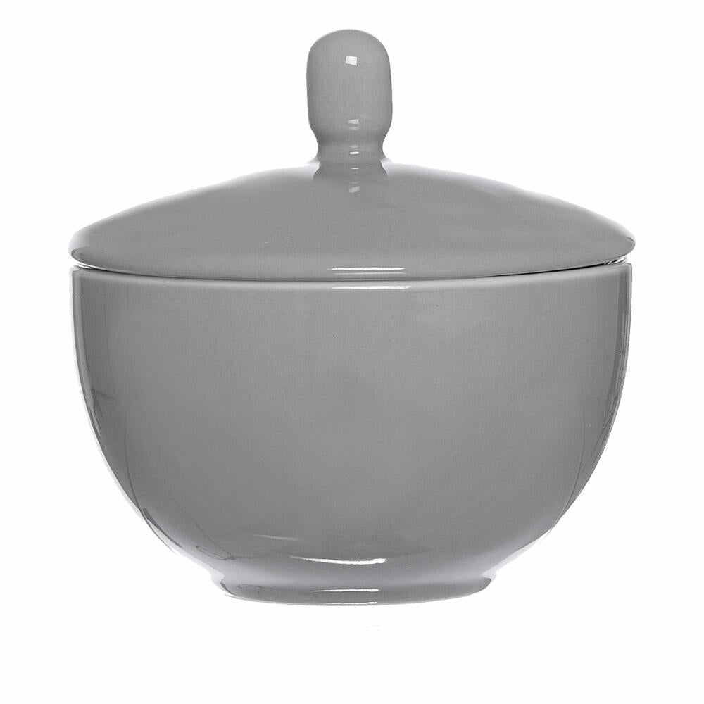 Ritzenhoff &amp; Breker Doppio sugar bowl, sugar bowl, storage jar, tableware, porcelain, grey, 9 cm, 576924