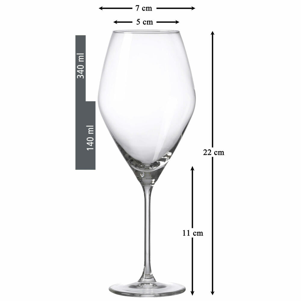 Ritzenhoff & Breker Weissweinglas Salsa 6er Set, Weingläser, Glas, Klar, 340 ml, 811247