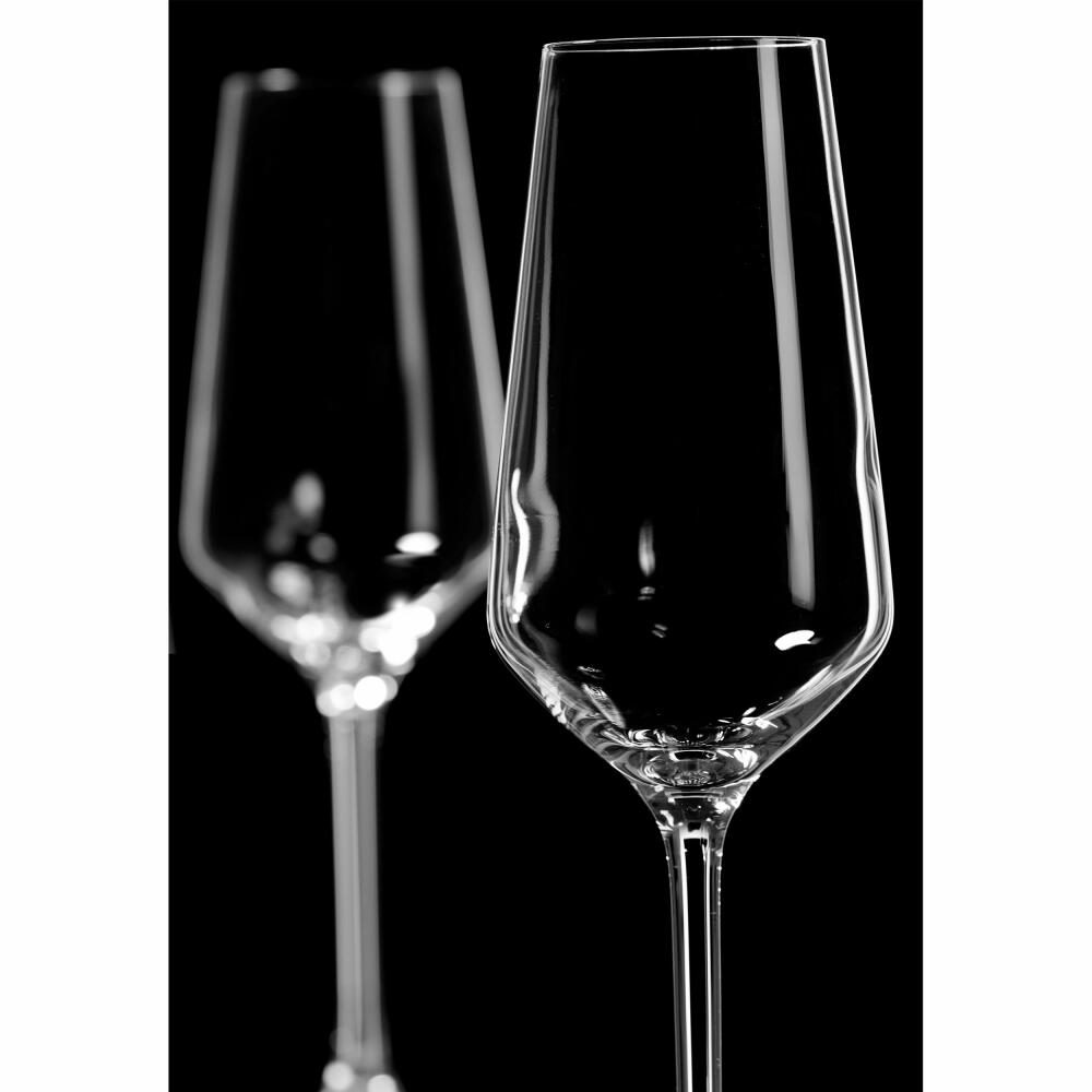 Ritzenhoff &amp; Breker Mambo champagne flutes set of 4, champagne glasses, crystal glass, clear, 230 ml, 813210