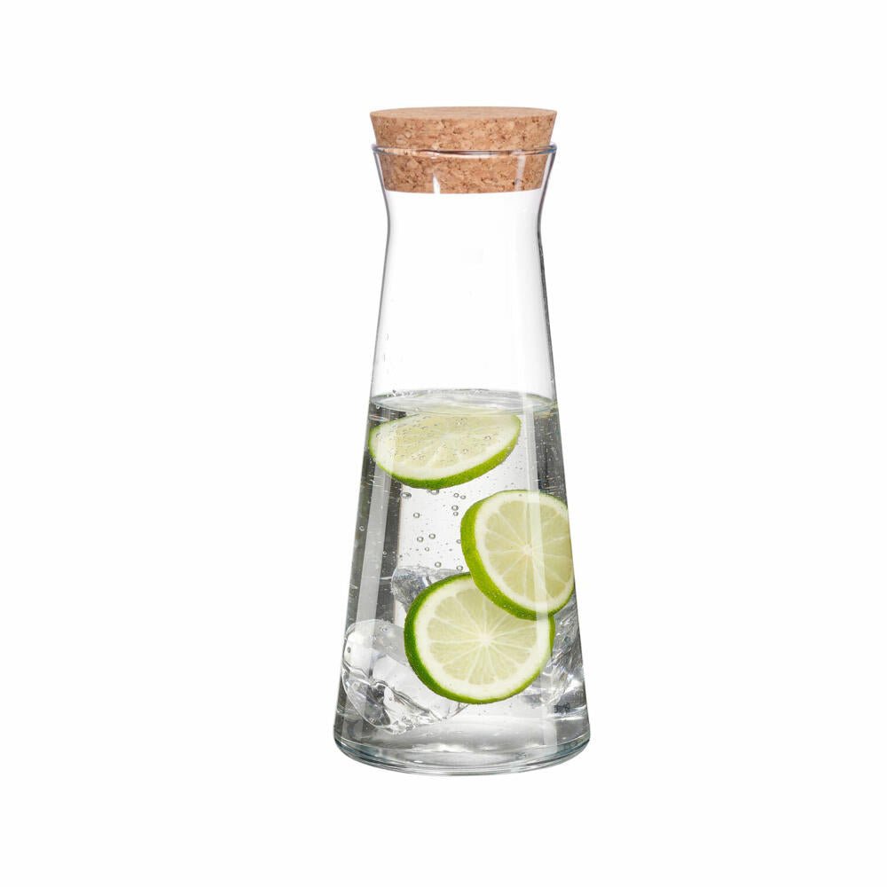 Ritzenhoff &amp; Breker Corcho carafe, with cork stopper, water carafe, glass carafe, glass, 1 L, 815450