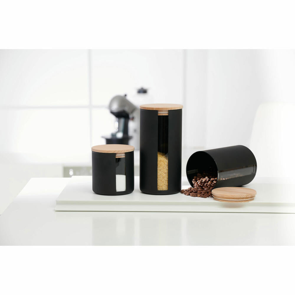 Ritzenhoff &amp; Breker Dose Jytte, storage jar, glass, black, 600 ml, 816174