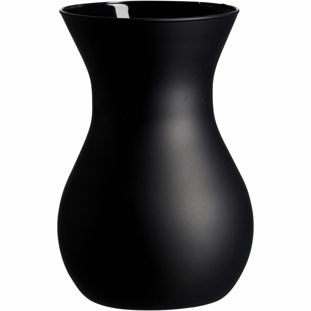 Ritzenhoff &amp; Breker Vase Annalena, flower vase, decorative vase, table vase, glass, black matt, 18 cm, 816693