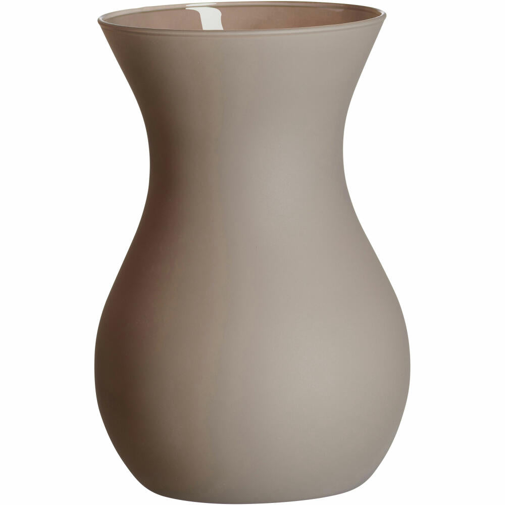 Ritzenhoff &amp; Breker Vase Annalena, flower vase, decorative vase, table vase, glass, brown matt, 18 cm, 816716