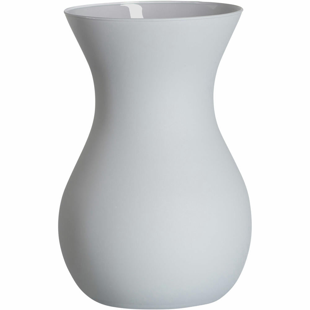 Ritzenhoff &amp; Breker Vase Annalena, flower vase, decorative vase, table vase, glass, grey matt, 18 cm, 816723