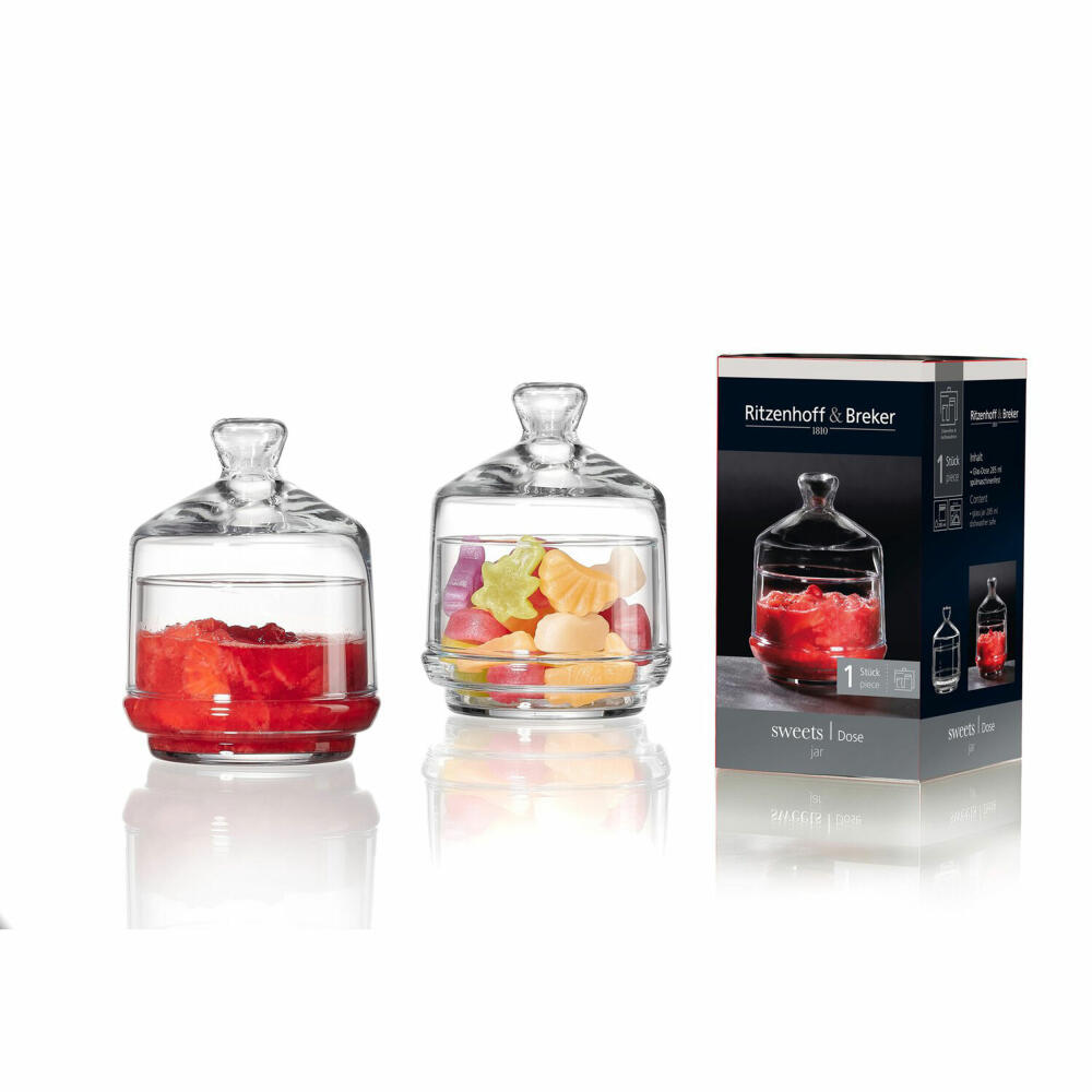 Ritzenhoff &amp; Breker Sweets tin, storage tin, jam tin, glass, 285 ml, 817492