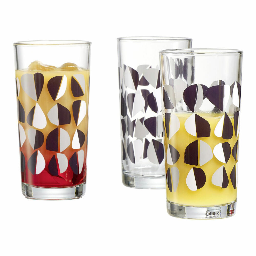 Ritzenhoff & Breker Rock Longdrinkgläser, 3-tlg., Longdrinkglas, Wasserglas, Trinkglas, 260 ml, 818024