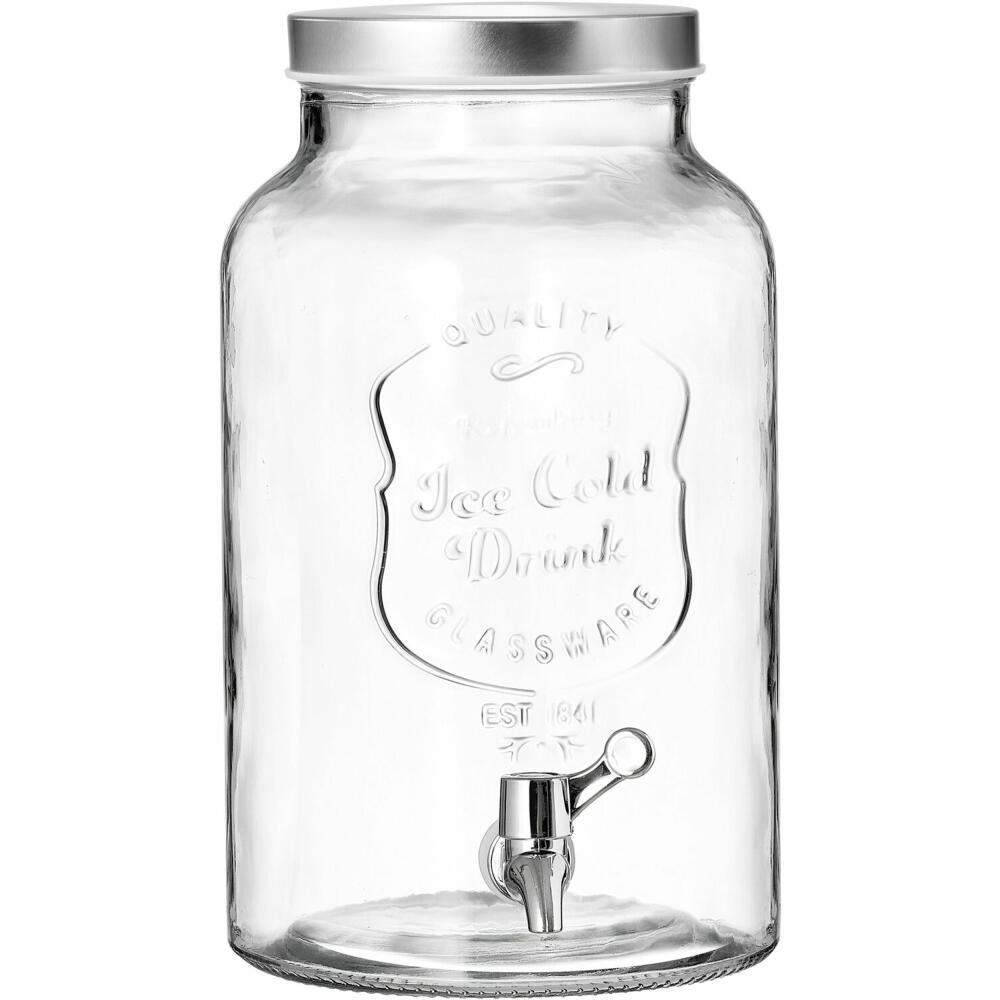 Ritzenhoff & Breker Olli Getränkespender, mit Zapfhahn, Wasserspender, Glas, 5.5 L, 818819