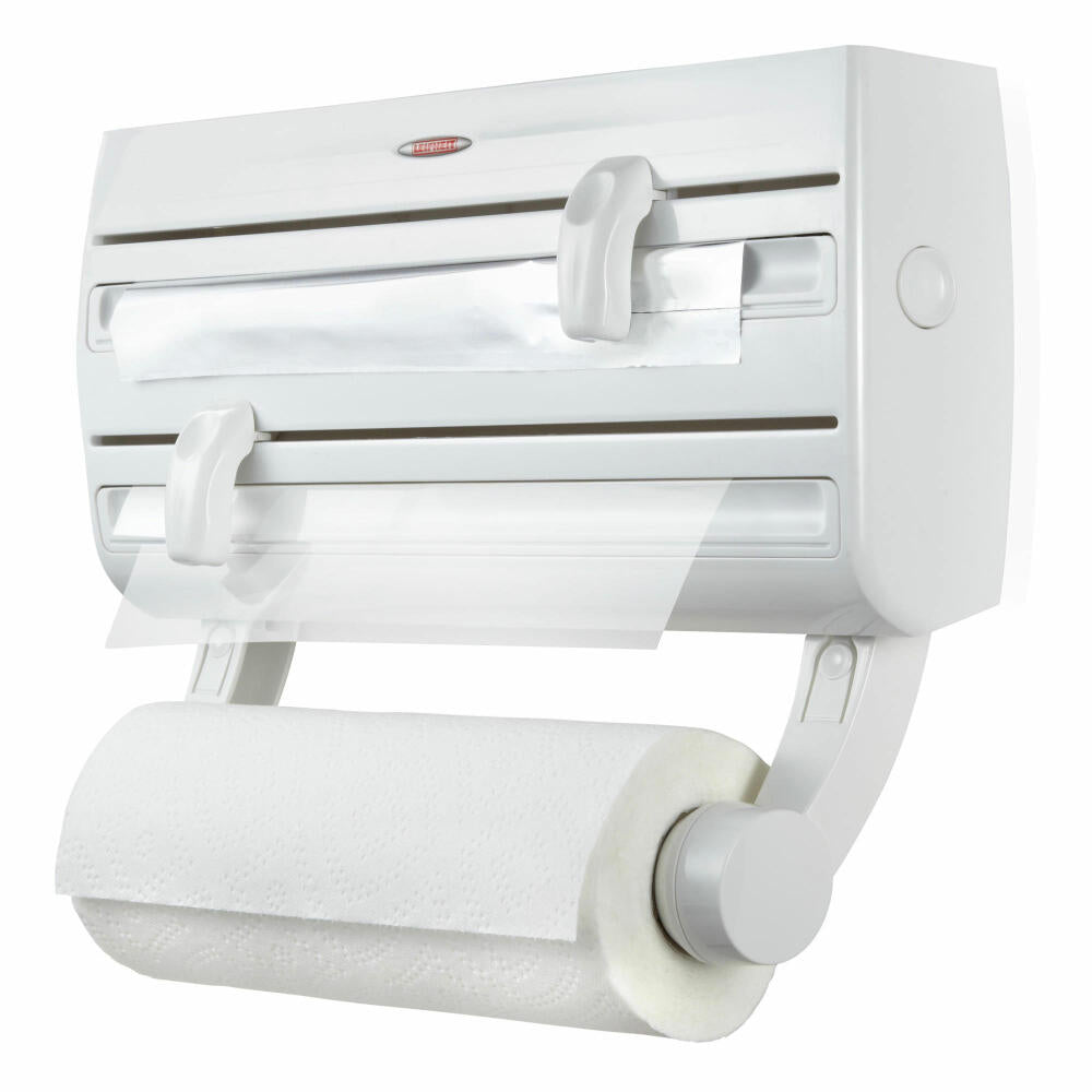 Leifheit Wandrollenhalter Parat F2, Küchenrollenhalter für Alufolie und Frischhaltefolie, 19,3 cm, 25771
