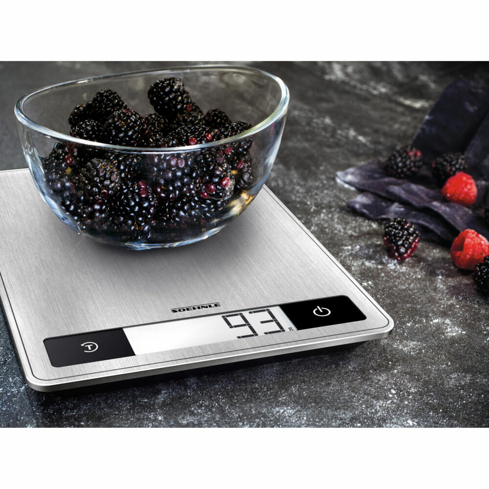 Soehnle Kitchen Scale Digital Page Profi 200, Kitchen Scale, LCD Display, Silver, 61509