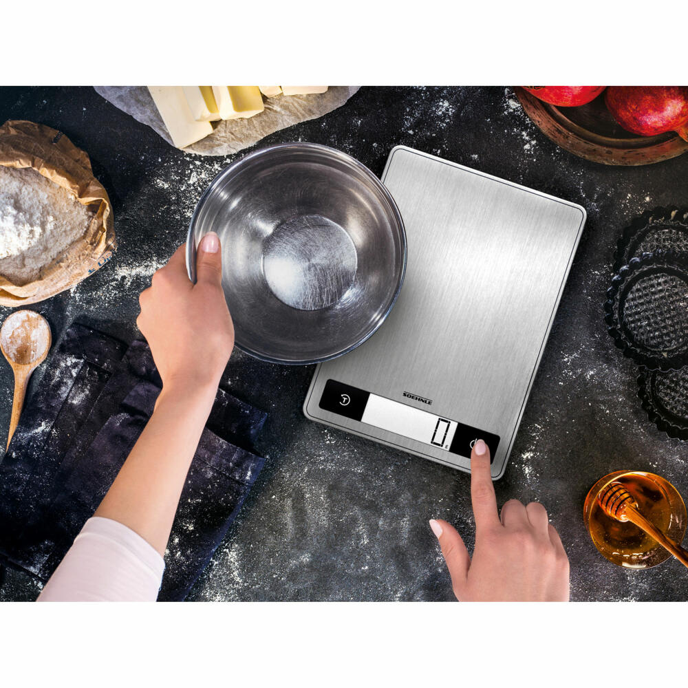 Soehnle Kitchen Scale Digital Page Profi 200, Kitchen Scale, LCD Display, Silver, 61509