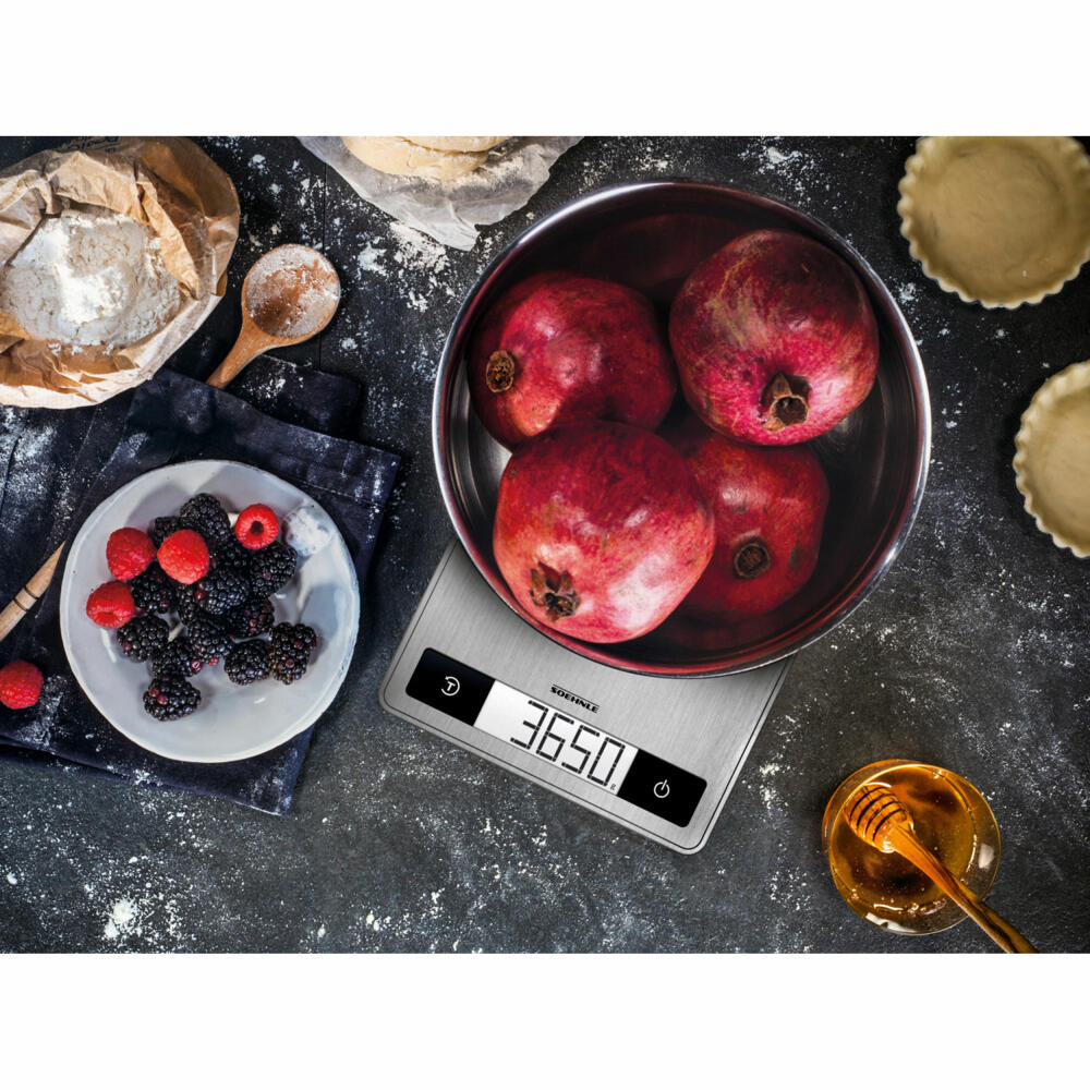 Soehnle Kitchen Scale Digital Page Profi 200, Kitchen Scale, LCD Display, Silver, 61509