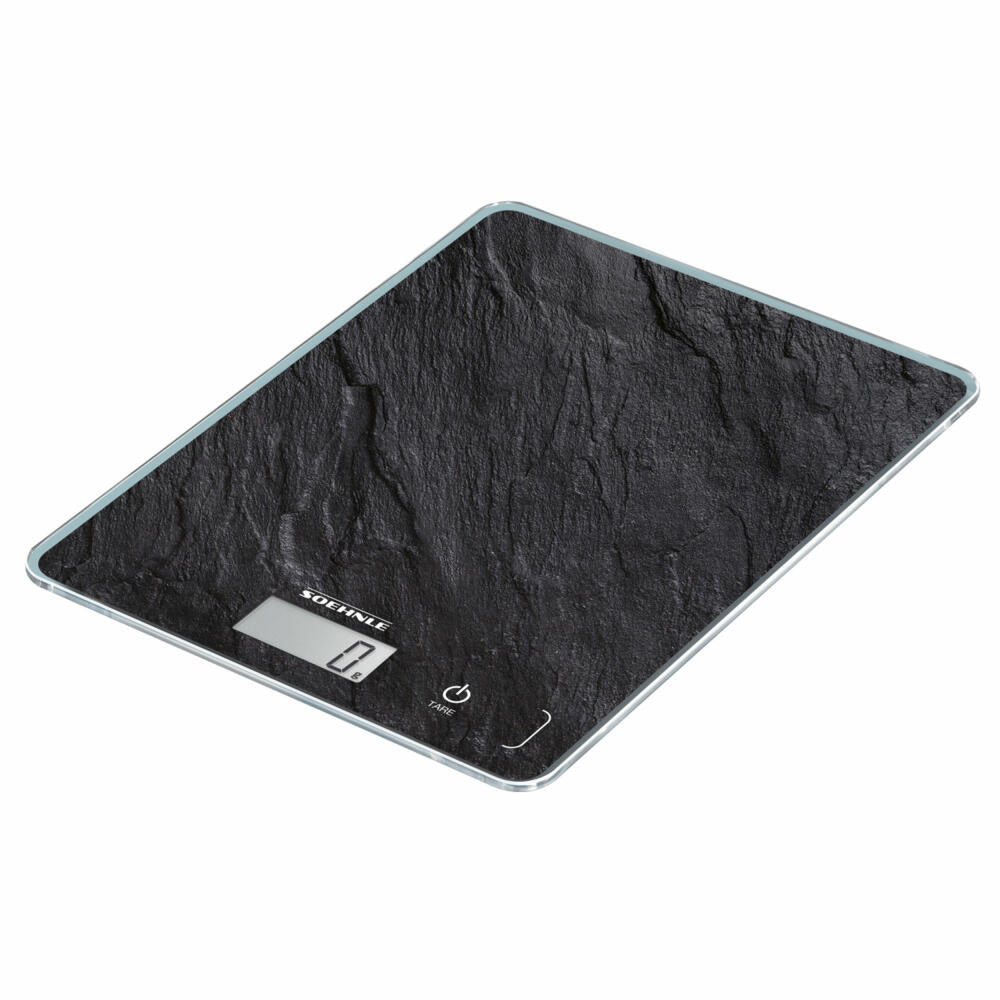 Soehnle Kitchen Scale Digital Page Compact 300 Slate, Kitchen Scale, LCD Display, Black, 61515