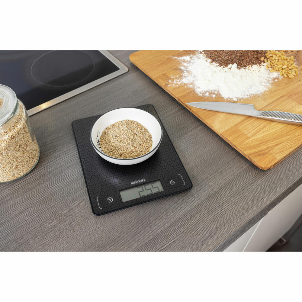 Soehnle Küchenwaage Page Comfort Mosaic, Grammwaage mit LCD-Display, 61521