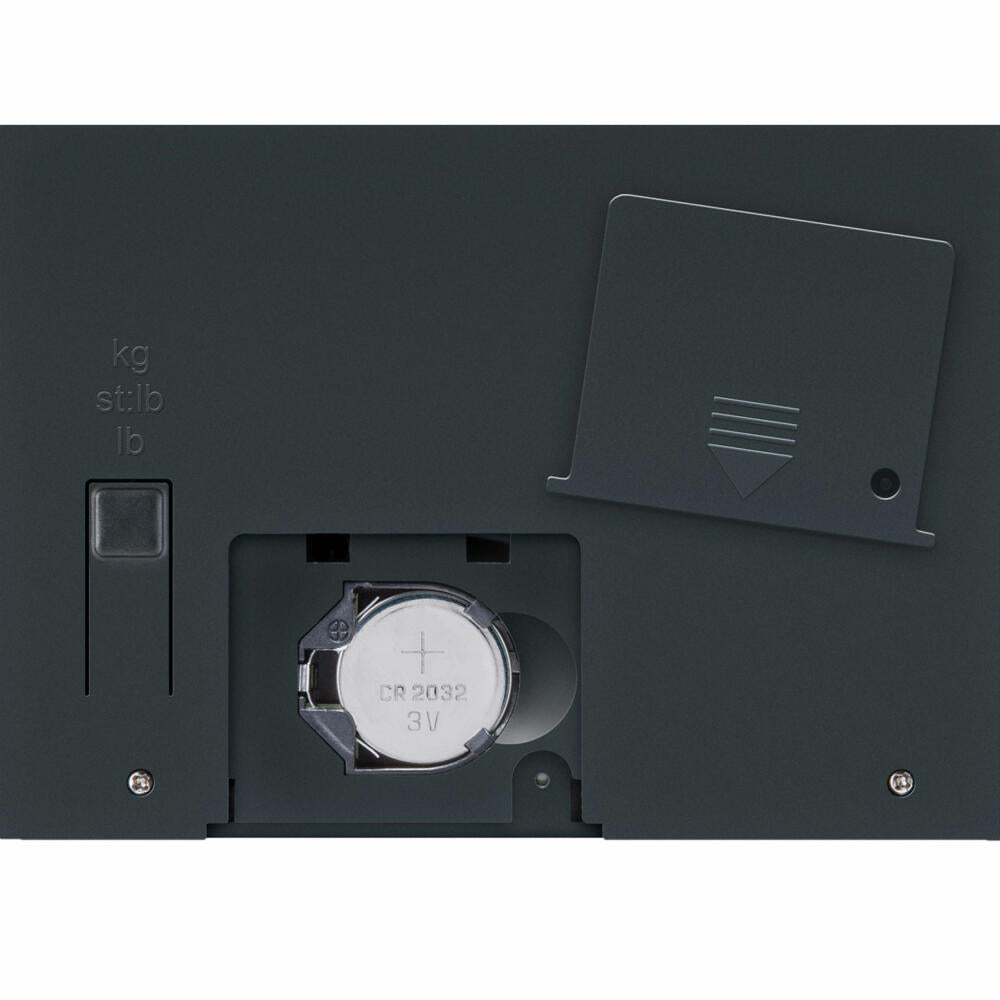 Soehnle Personenwaage Digital Style Sense Compact 300, Körperwaage, Sicherheitsglas, LCD-Display, Silber, 63852